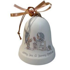 Precious Moments Christmas Bell Ornament Wishing You A Yummy Christmas 1989